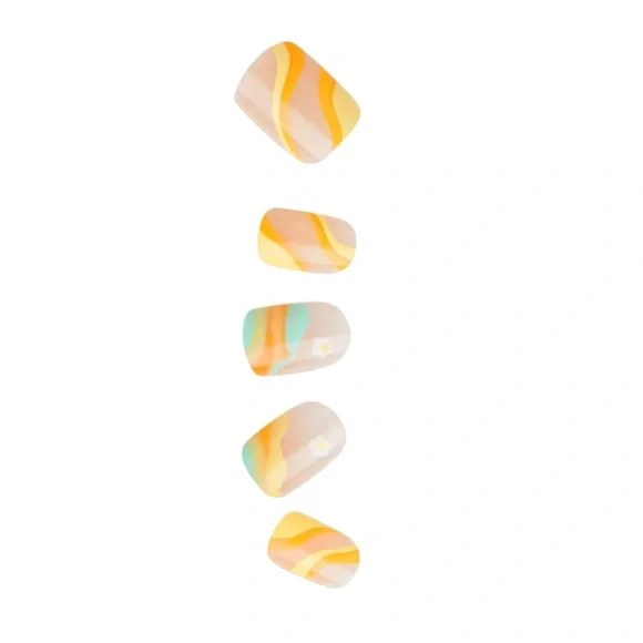 💛🧡HP🧡💛 imPRESS Design Ice Cream Snow Vanilla NIB Set of 30 Press On Nails - Picture 3 of 7